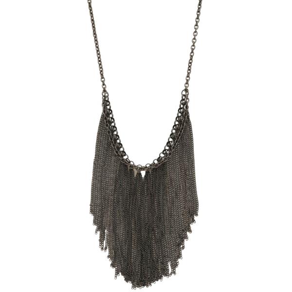 TASSEL CHAIN METAL NECKLACE