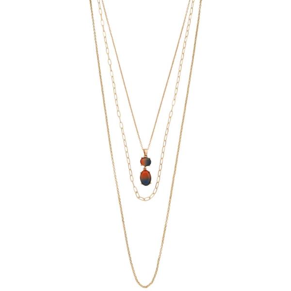 BEADED DAINTY LAYERED METAL NECKLACE