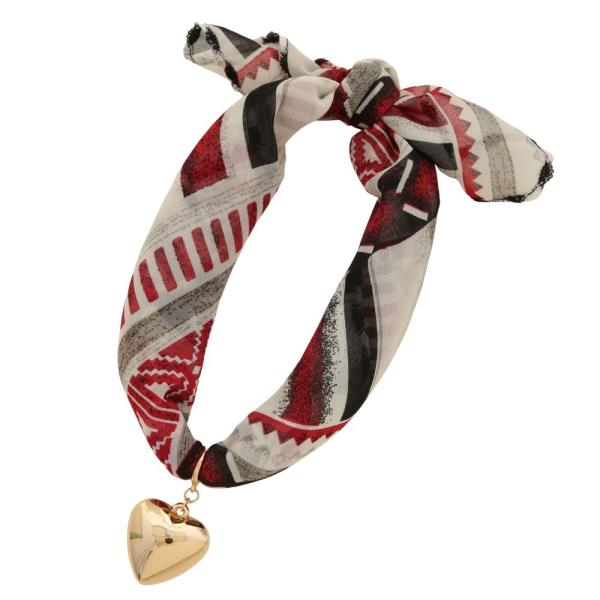 HEART PENDANT SCARF NECKLACE