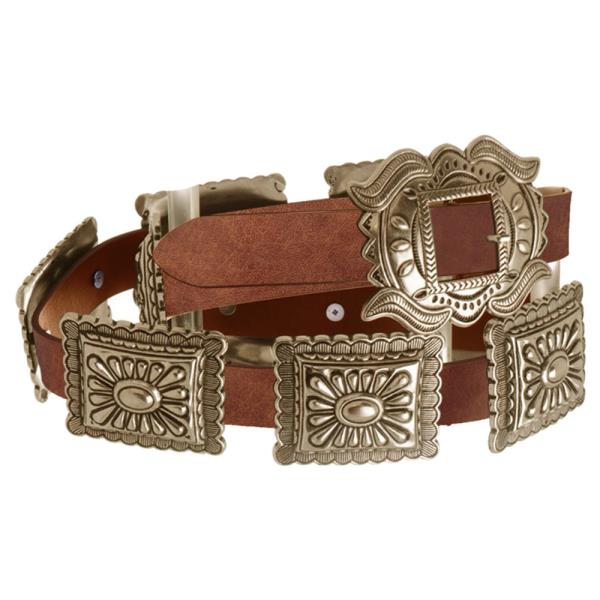 RECTANGLE CONCHO LINK BELT