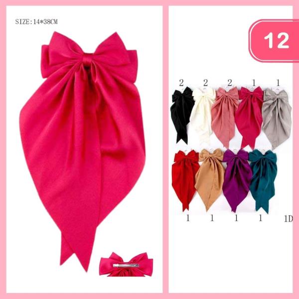 LONG TAIL HAIR BOW (12 UNITS)