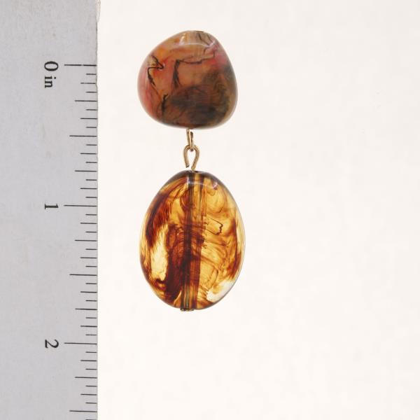 ACETATE BEAD LINK DANGLE EARRING