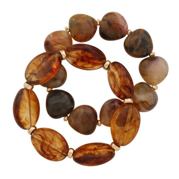 ACETATE BEADED BRACELET SET