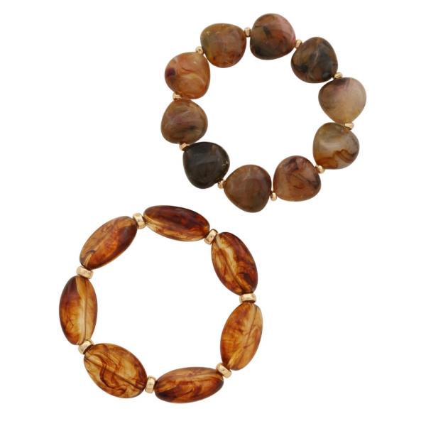 ACETATE BEADED BRACELET SET