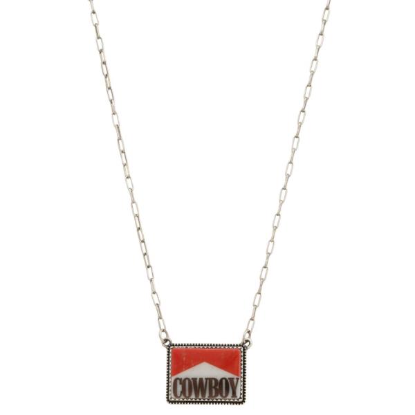 WESTERN COWBOY PENDANT NECKLACE