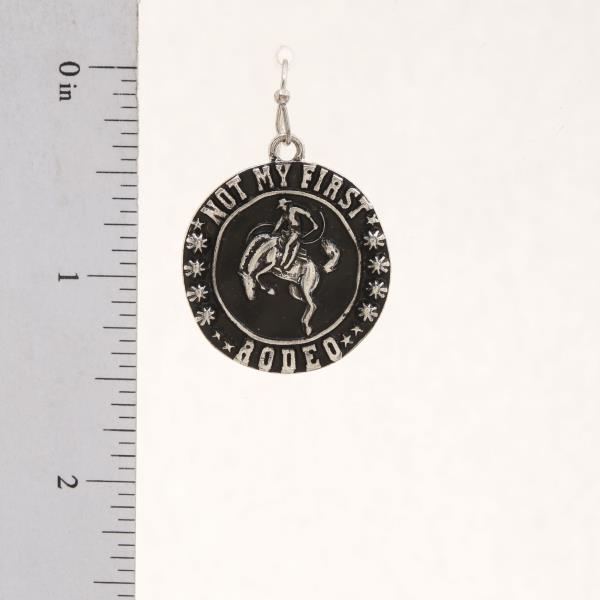 WESTERN ROUND METAL EARRING