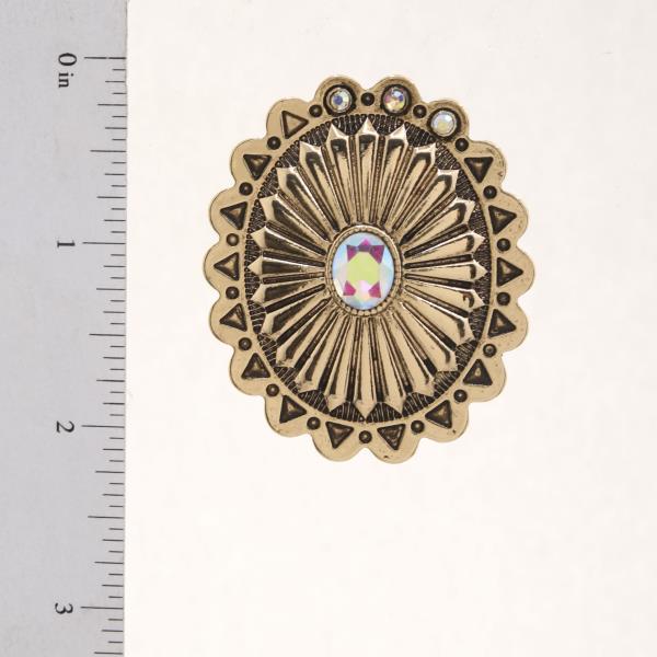 WESTERN CONCHO METAL EARRING