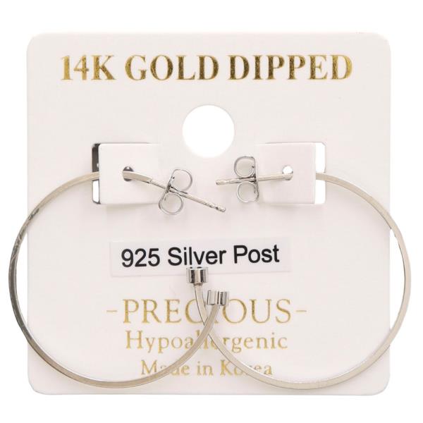 14K GOLD DIPPED OPEN HOOP EARRING