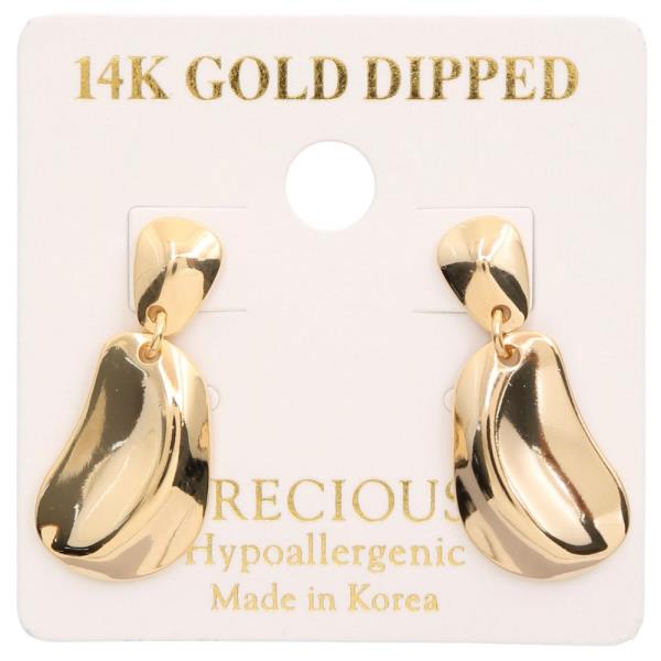 14K GOLD DIPPED METAL EARRING