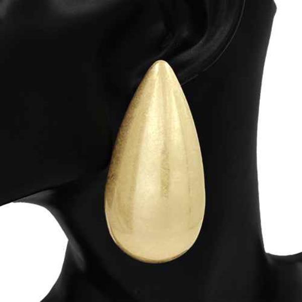 TEARDROP METAL EARRING