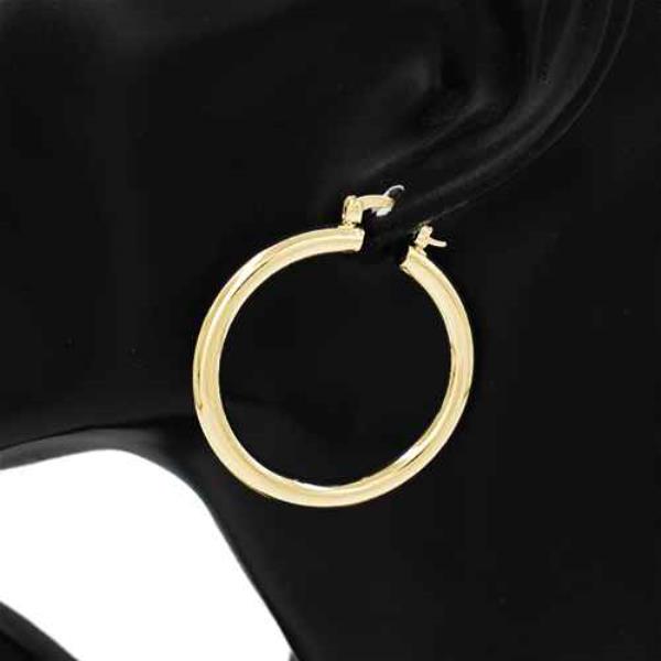 METAL TUBE HOOP EARRING