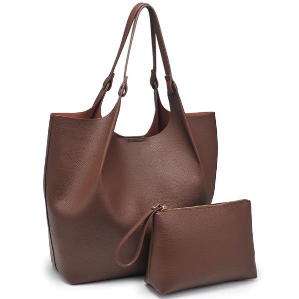 2IN1 SMOOTH MAEVE TOTE BAG W POUCH SET