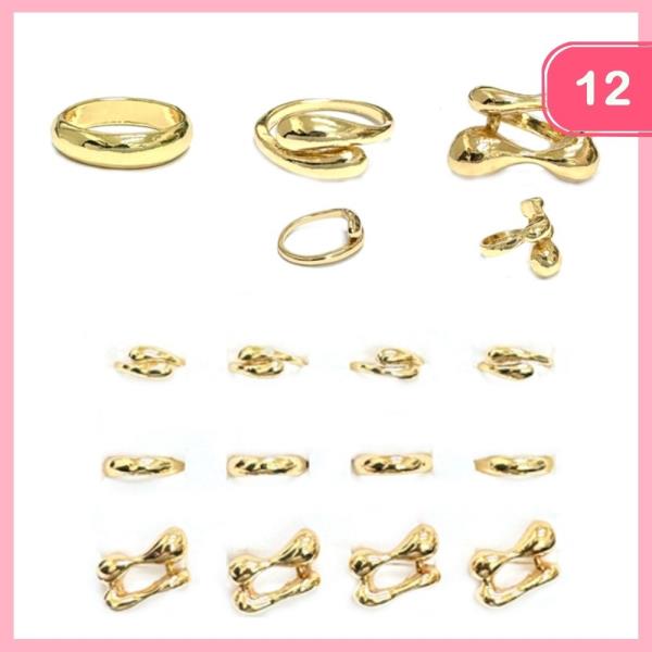 MIXED METAL RINGS (12 UNITS)