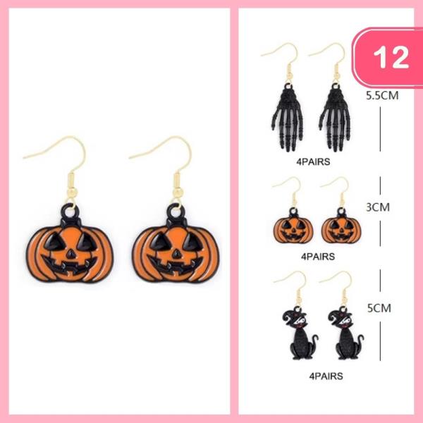 HALLOWEEN DANGLE EARRINGS (12 UNITS)