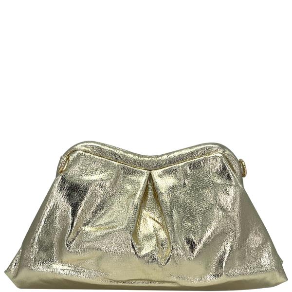 METALLIC EVENING CLUTCH BAG