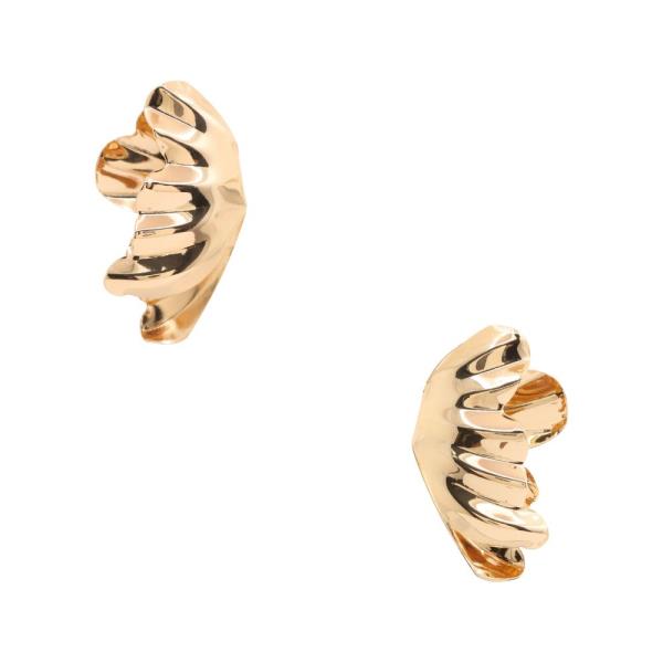 RUFFLE METAL EARRING