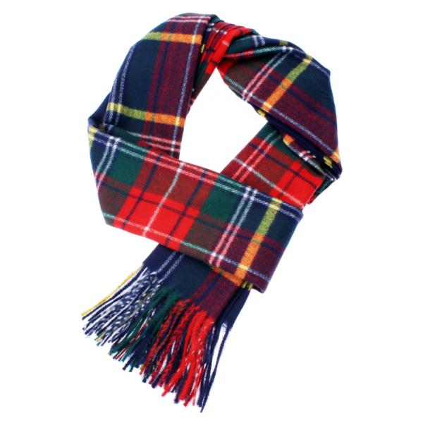 FRINGE OBLONG PLAID SCARF