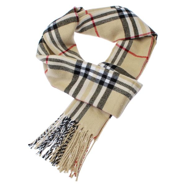 FRINGE OBLONG PLAID SCARF