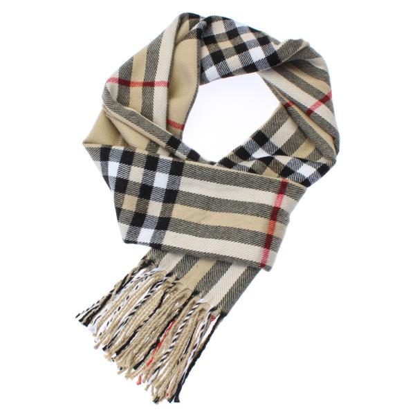 FRINGE OBLONG PLAID SCARF