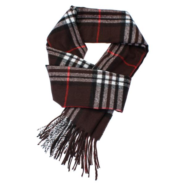 FRINGE OBLONG PLAID SCARF