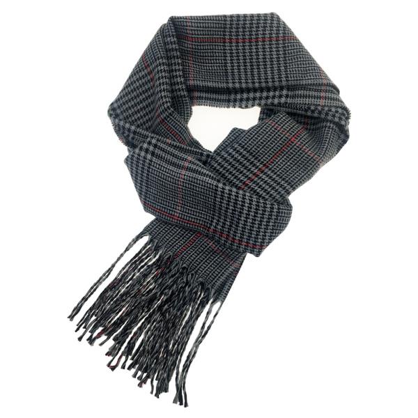 FRINGE OBLONG PLAID SCARF