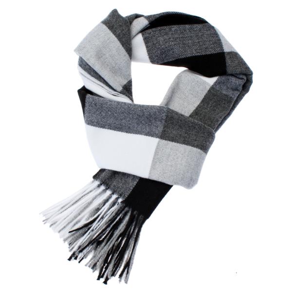 FRINGE OBLONG PLAID SCARF