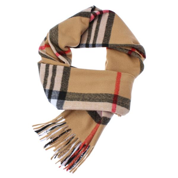 FRINGE OBLONG PLAID SCARF
