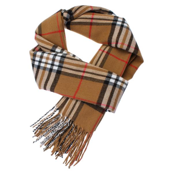 FRINGE OBLONG PLAID SCARF