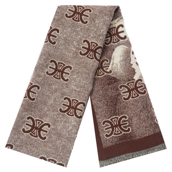 SIMBOL MONOGRAM FRINGE OBLONG SCARF