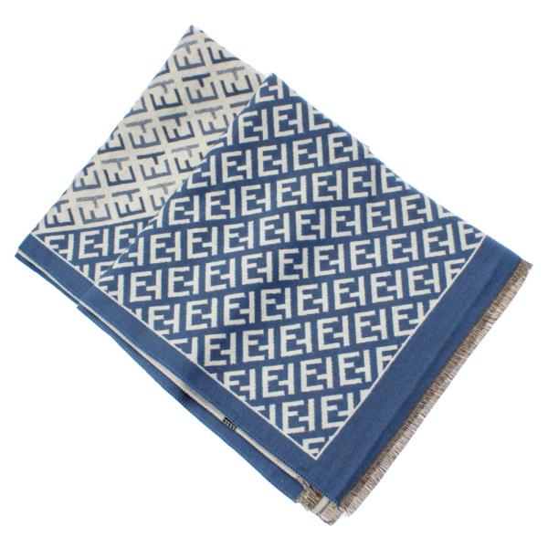 MONOGRAM PATTERN FRINGE OBLONG SCARF