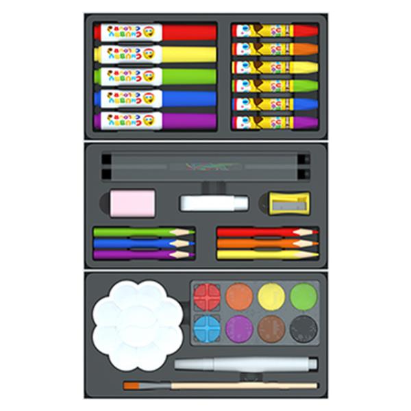 RED FOOD TRUCK THEMED COLORING SET