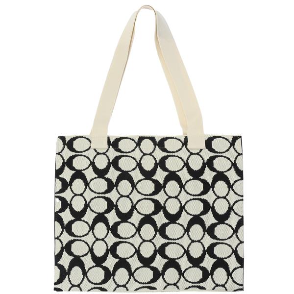 OVAL PATTERN DESIGN TOTE BAG