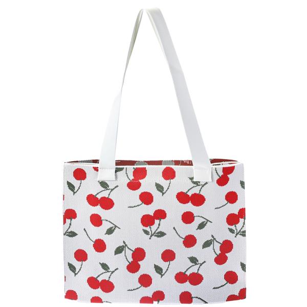 CHERRY TEXTURED TOTE BAG
