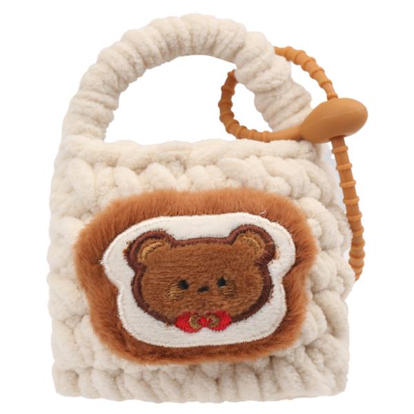 MINI KNITTED BOW TIE TEDDY BEAR BAG CHARM