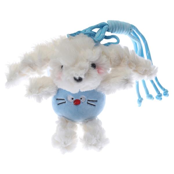 BUNNY WITH CAT OUTFIT AND ROPE KEYCHAIN