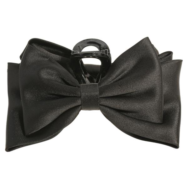 SILK DOUBLE SIDED BOW HAIR CLAW CLIP