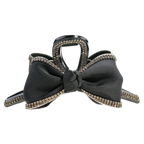 DOUBLE SIDED RHINESTONE BOW HAIR CLAW CLIP