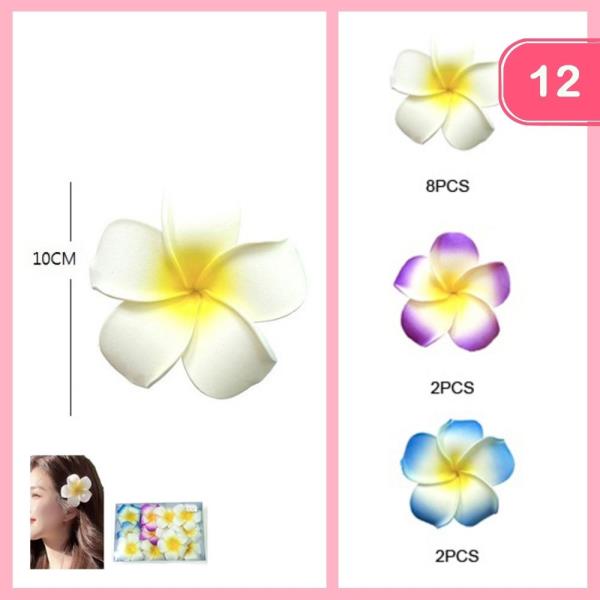 HAWAII FLOWER HAIR PIN (12 UNITS)