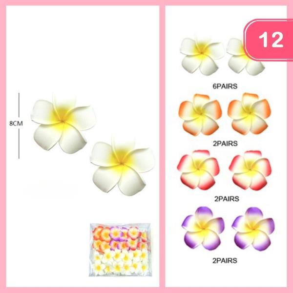 HAWAII FLOWER HAIR PIN (12 UNITS)