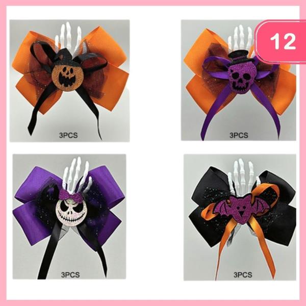 HALLOWEEN HAIR BOW (12 UNITS)