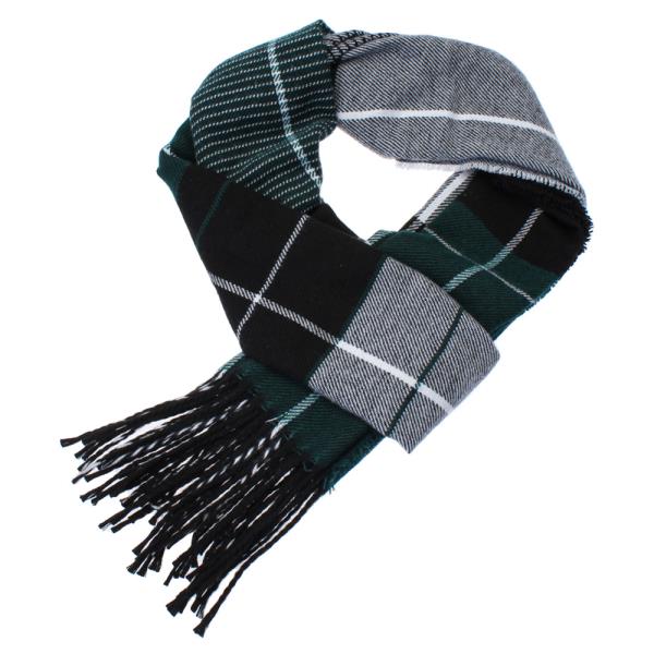FRINGE OBLONG PLAID SCARF