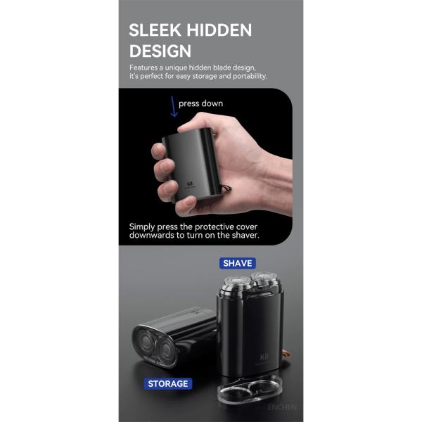 ENCHEN K8 MINI SHAVER PORTABLE MEN`S SHAVER