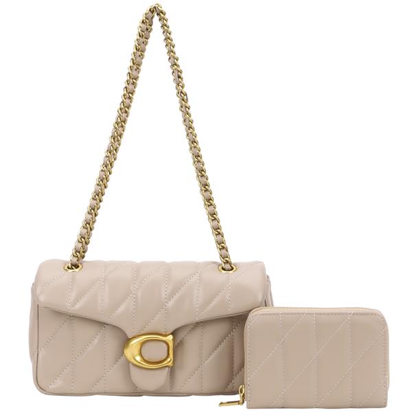 2IN1 QUILTED DESIGN CROSSBODY BAG W WALLET SET