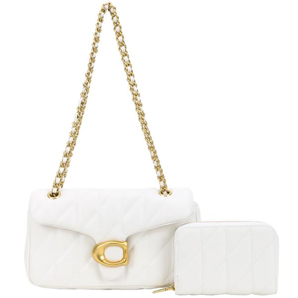 2IN1 QUILTED DESIGN CROSSBODY BAG W WALLET SET