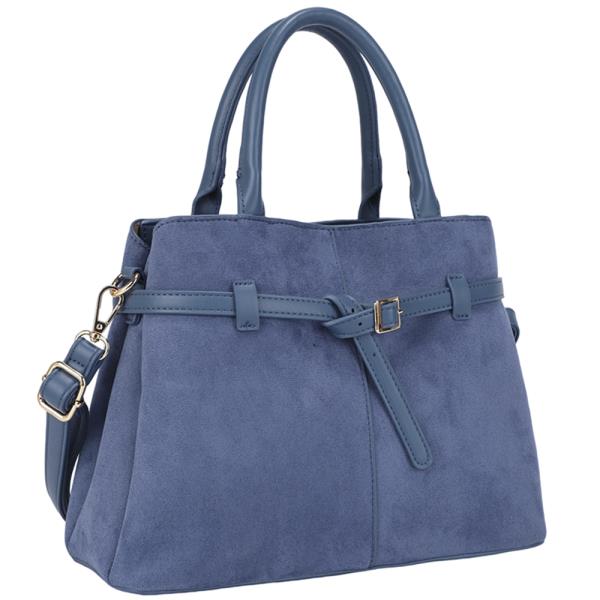 MODERN BUCKLE DESIGN HANDLE SATCHEL BAG