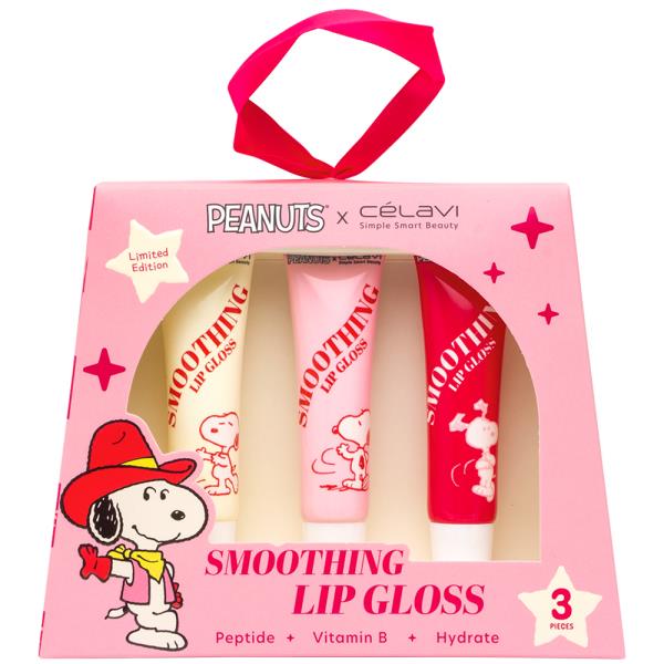 CELAVI X PEANUTS SMOOTHING 3PC LIP GLOSS SET (2 UNITS)
