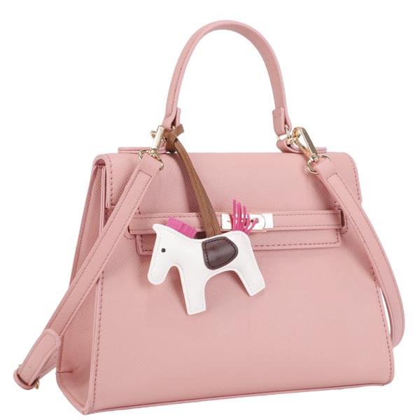 TRENDY TEXTURED FASHION HANDLE SATCHEL BAG