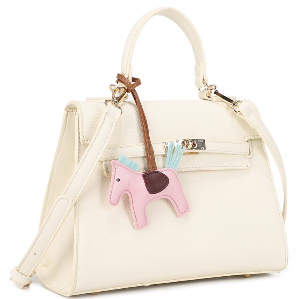 TRENDY TEXTURED FASHION HANDLE SATCHEL BAG