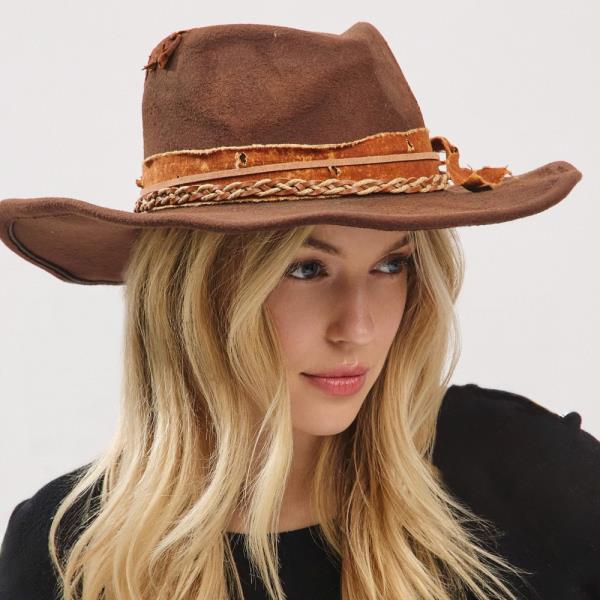 WESTERN VERSATILE SHAPEABLE COWBOY FEDORA HAT