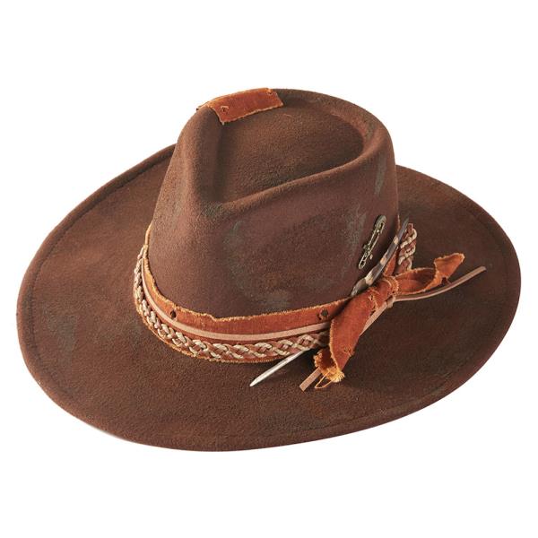 WESTERN VERSATILE SHAPEABLE COWBOY FEDORA HAT